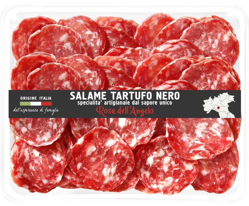 Italienische Salami mit schwarzem Trüffel handwerkliche Herstellung