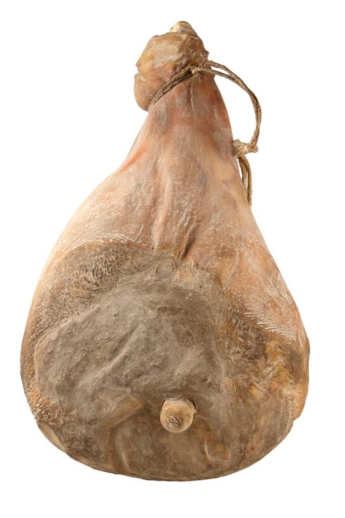Raw ham aged 30 months production