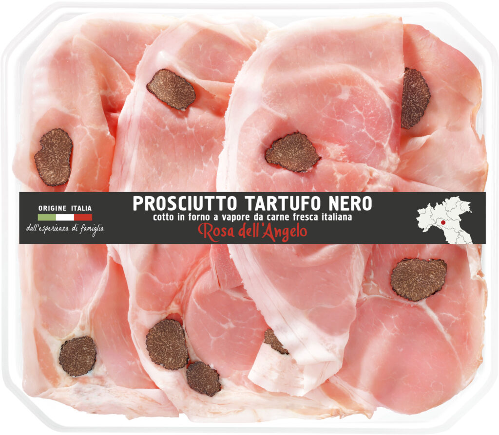 Italian boiled ham with black truffle
