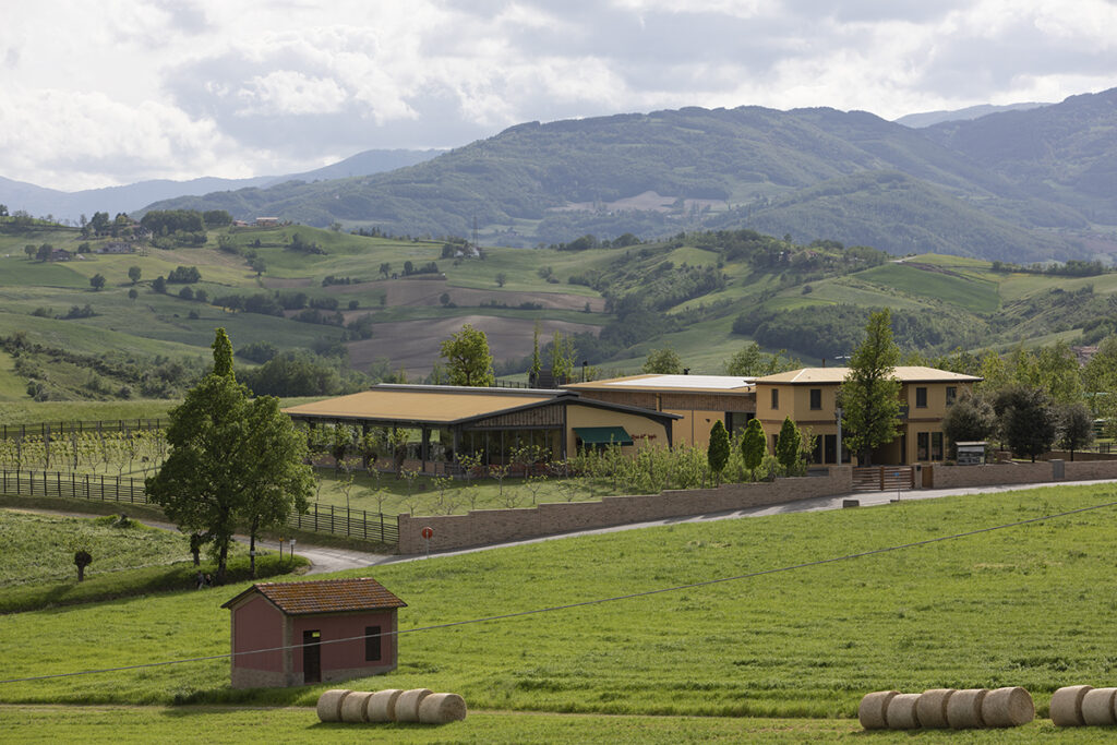 Ferme et paysage de Rivalta Parme