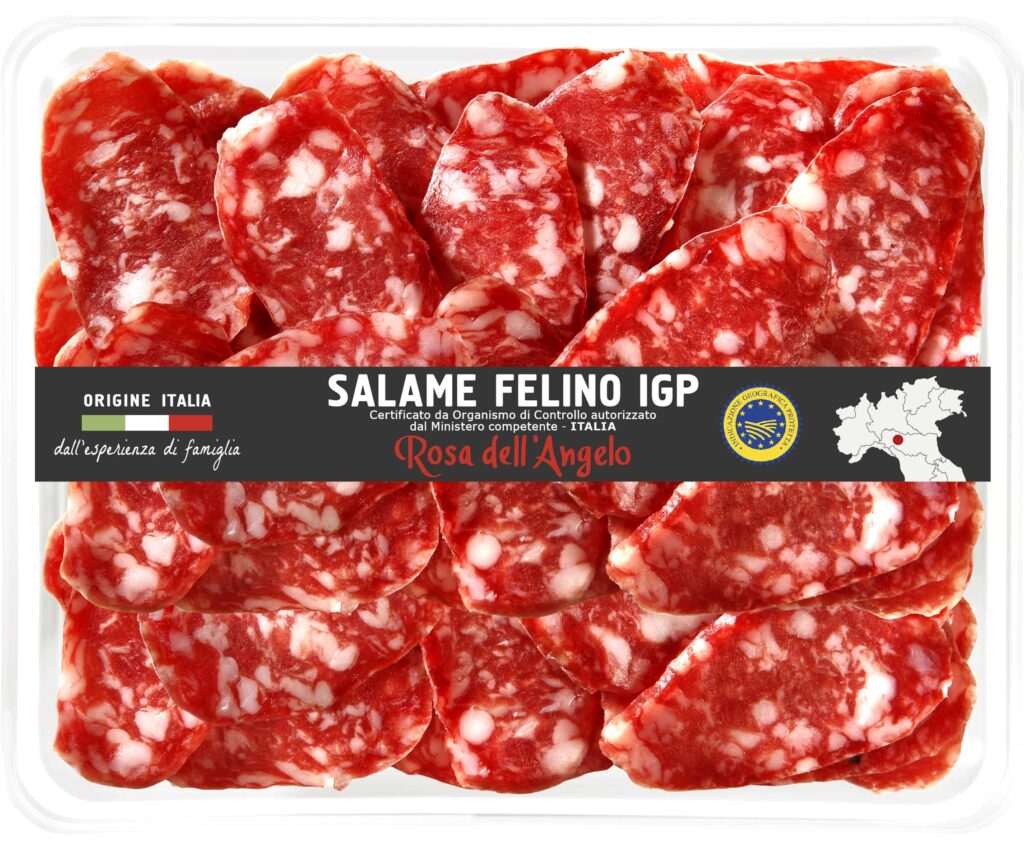 Tranches de Salame Felino IGP prêtes à déguster production