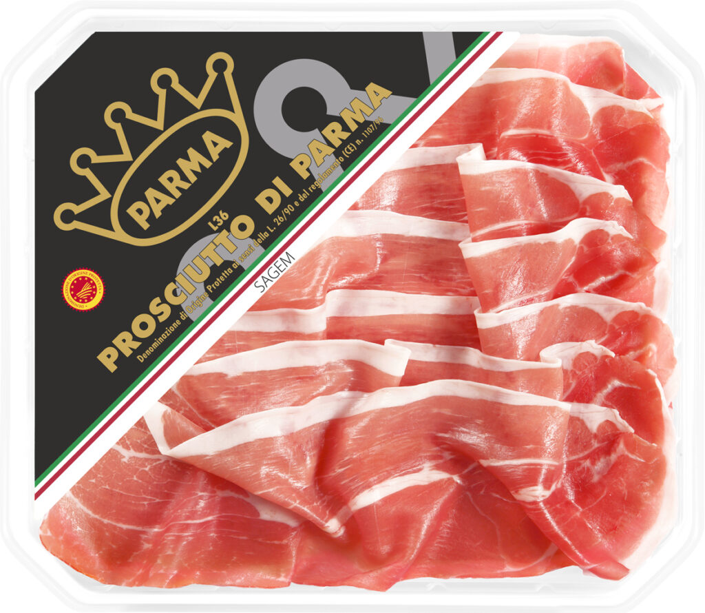 Jambon de Parme AOP tranché en barquette production et vente