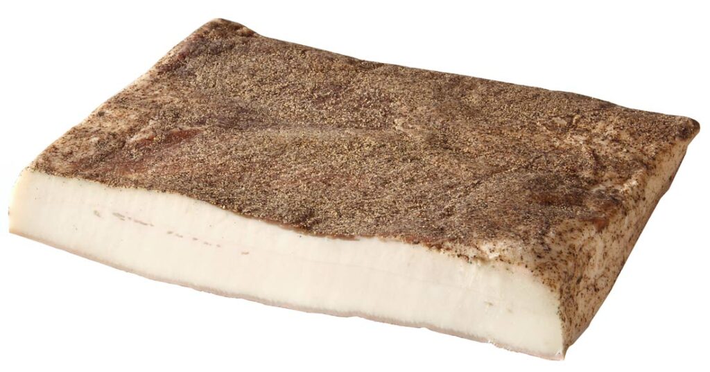 Lardo stagionato italiano artigianale