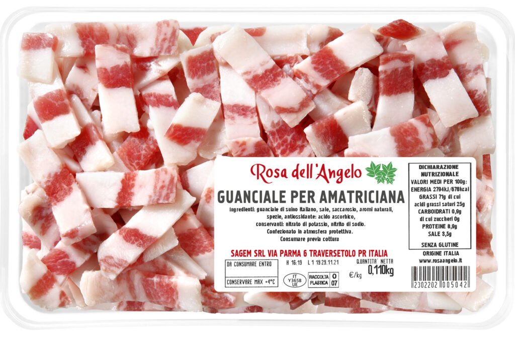 Guanciale a cubetti per pasta e sughi produzione e vendita