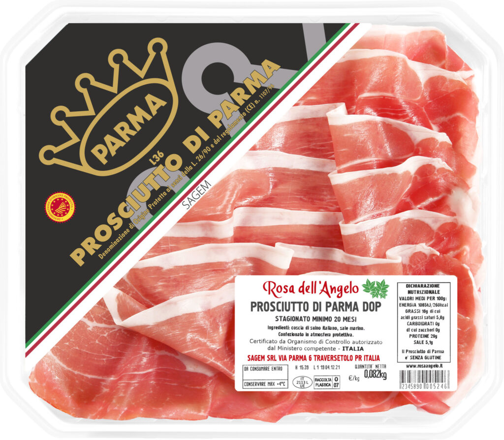 Prosciutto Parma DOP affettato in vaschetta