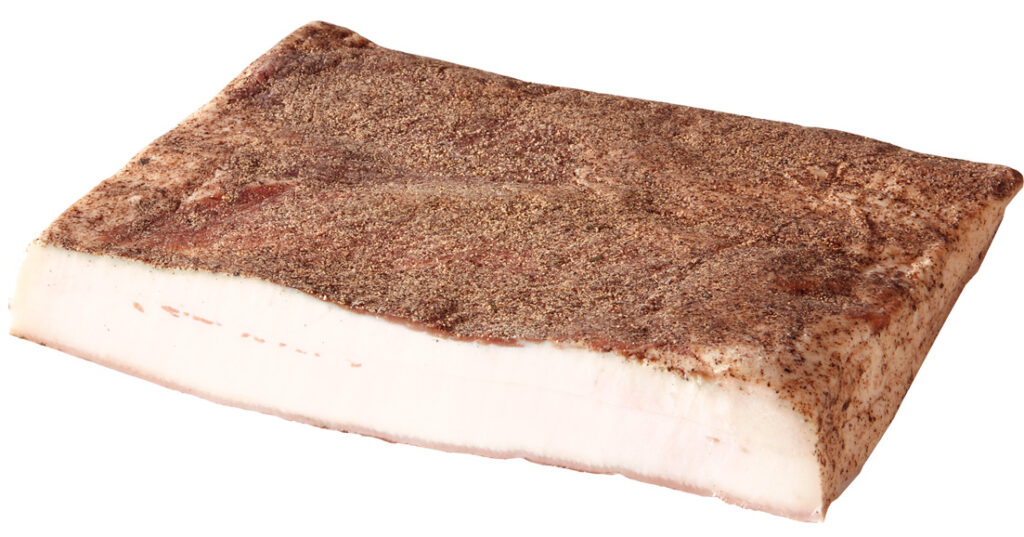 Lardo di maiale nero da allevamento all'aperto