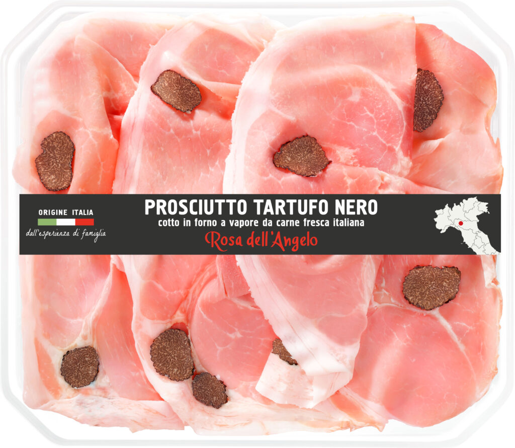 Italiaanse gekookte ham met zwarte truffel