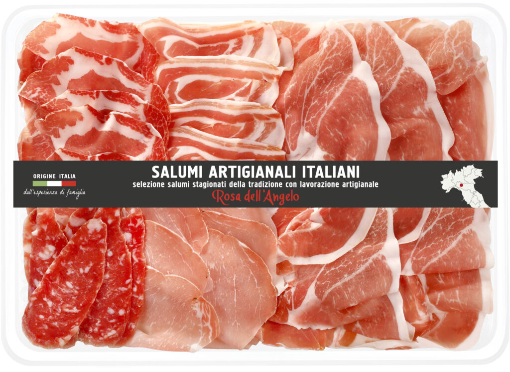 Gemengde vleeswaren uit de productie en verkoop van Emilia-Romagna